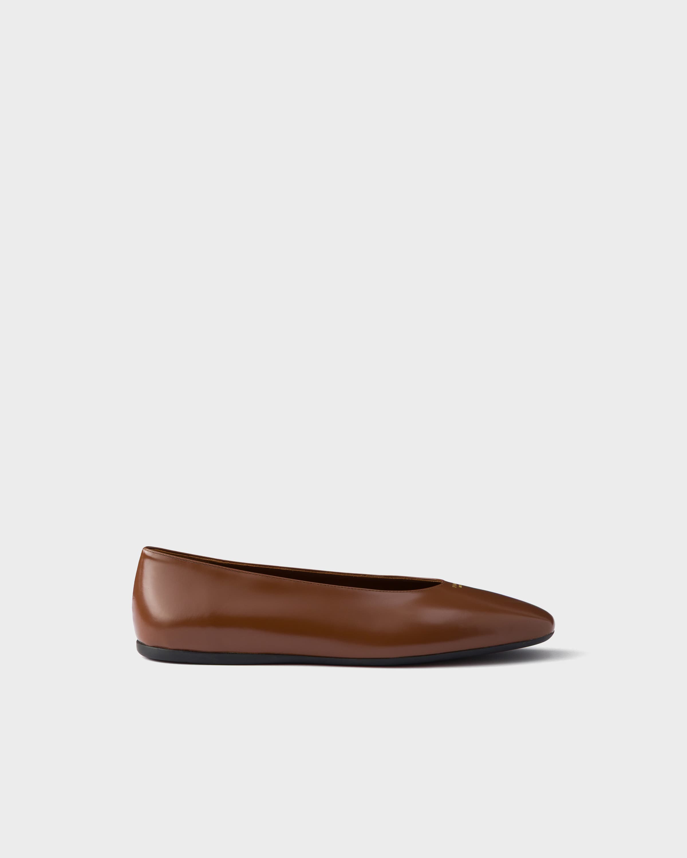 Brushed leather ballerinas